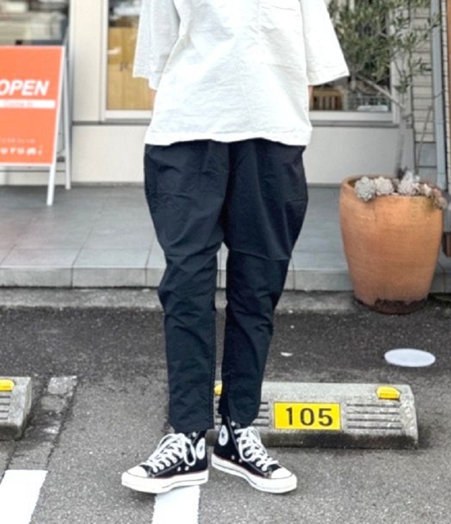 prit　スウェットライク ストレッチ ツイルパンツ（クロ） P91634