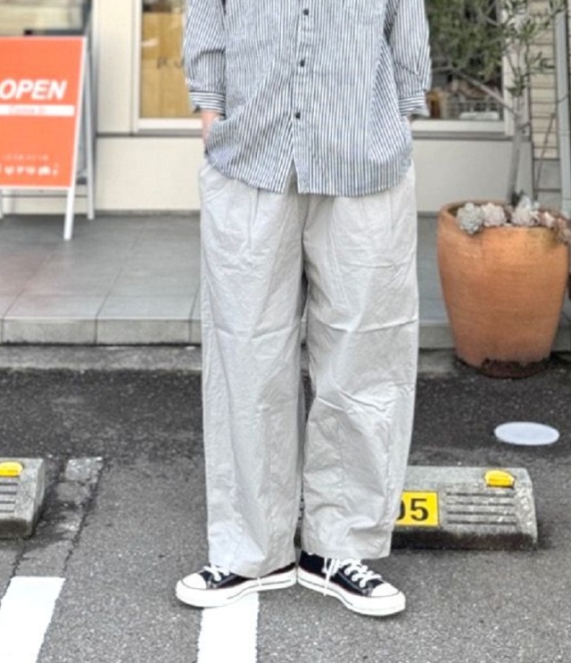 prit　40/1綾ダンプ ボールパンツ（グレー） P71634