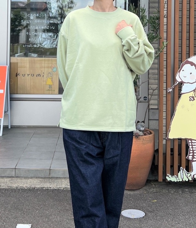 【50%OFF】chloro sister　30/10裏毛 スリーブタック プルオーバー（ライトグリーン） #chloro sister_toujours ensemble