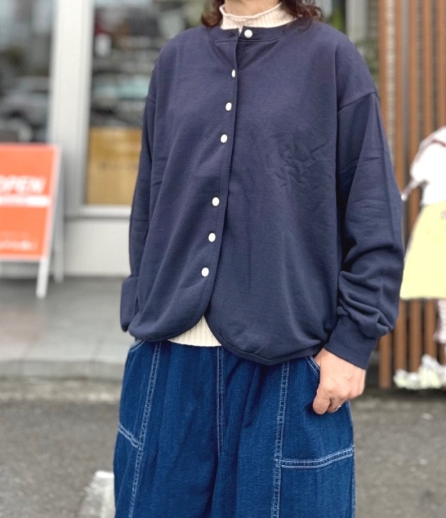 chloro sister  2WAYミニ裏毛 カーデ（チャコール） CS6378  #chloro sister_toujours ensemble
