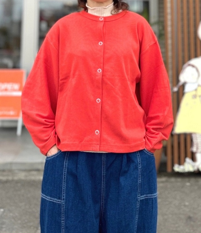 euphoric Shift Button Cardigan シフ トボタン カーディガン(コーラル) EU-CT6306