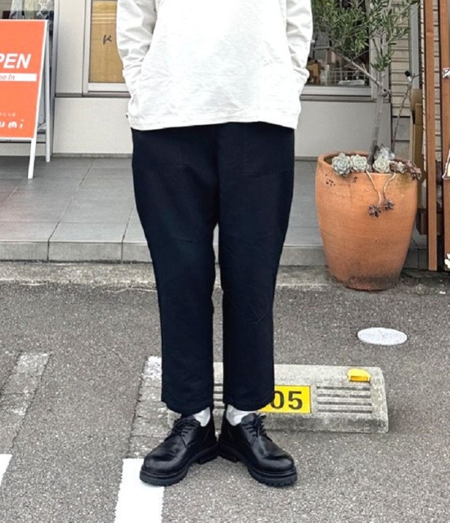 prit タオルデニムサルエルパンツ(クロ) P70634