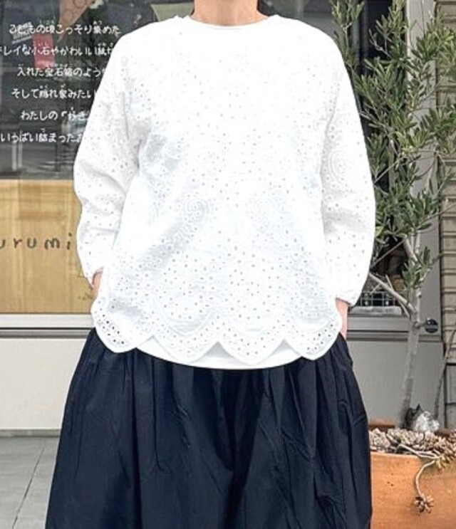 【30%OFF】mao made　2WAY サッと羽織れる ブラウス（ホワイト） 521304