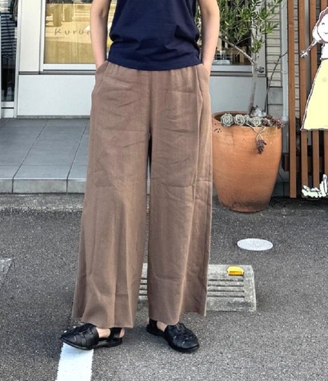 STELLA CIFFON　Wonder Linen Pants ワンダー リネン パンツ（モカブラウン） ST2-21203