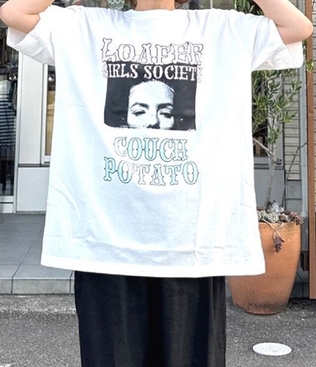 THOMAS MAGPIE　ビッグTシャツ LOAFER GIRLS SOCIETY（ホワイト）　2253856