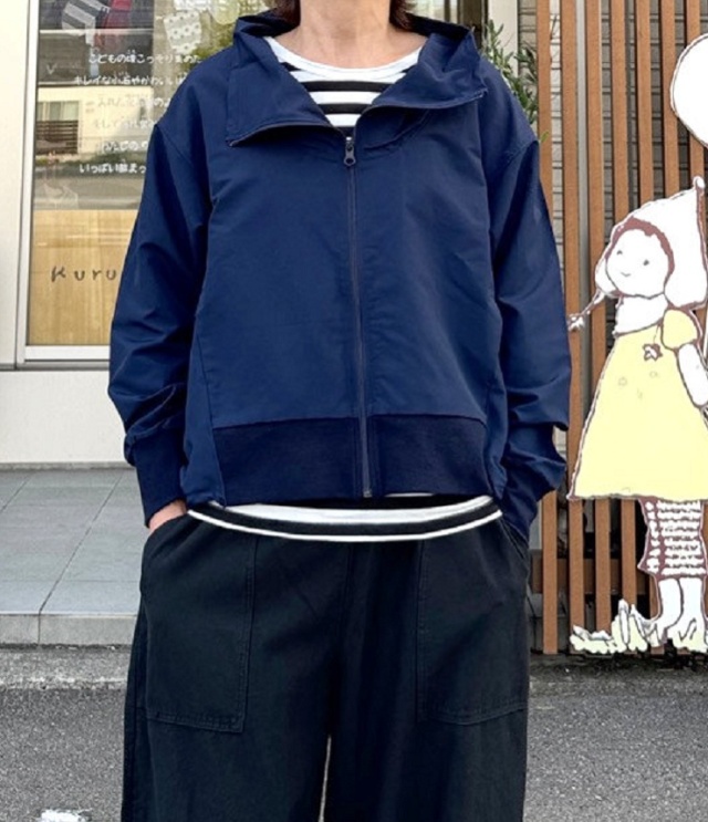 chloro sister  C/Nクロス Aライン ブルゾン（ネイビー） CS6355  #chloro sister_toujours ensemble