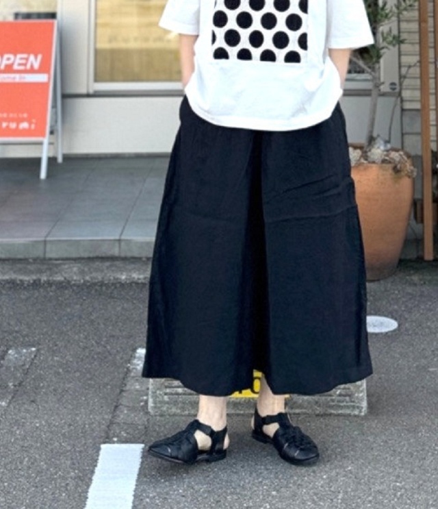 prit　40/1フレンチリネン ペンギン パンツ（クロ） P72609