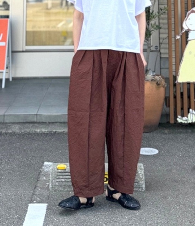 ESTROISLOSE　ワッシャーポプリン パンツ（ブラウン）EB26218