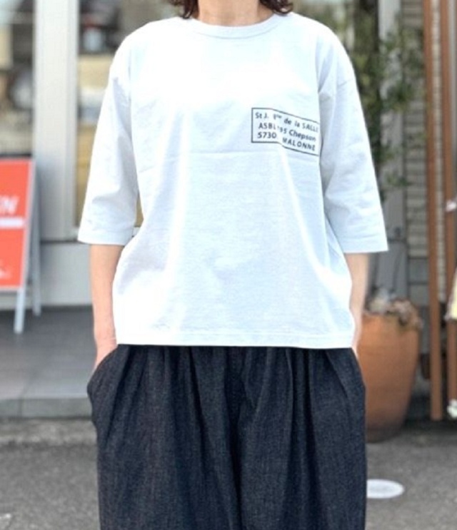 7th GATE  17/-BD天竺 7分袖 プリントTee（ライトグレー） G-272009  #PACIFIC PARK STORE_7th GATE