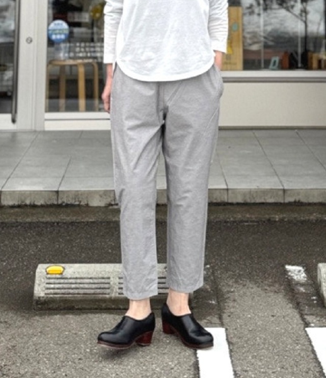 prit　綿麻ストレッチ テーパード イージーパンツ（グレー） P71630 #オケージョン