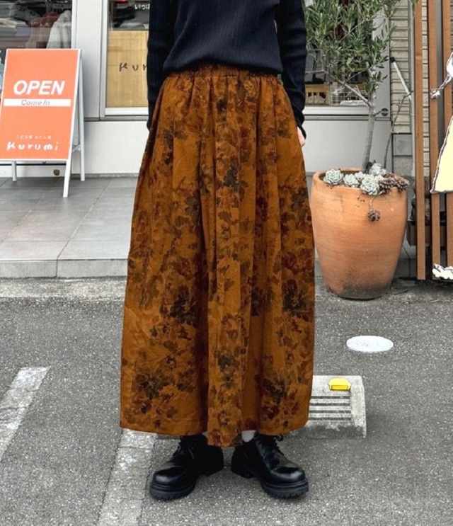 【40%OFF】toujours ensemble   シャツコール イージー タックフレアースカート（オレンジ） #chloro sister_toujours ensemble