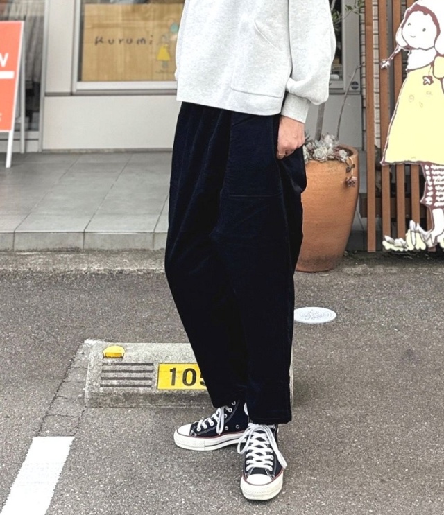 prit ストレッチモールスキン サルエルパンツ(クロ) P70713