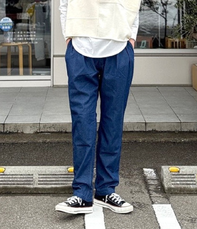 FITH　ネップデニム ロングパンツ　ネイビー（レディース） 12620612