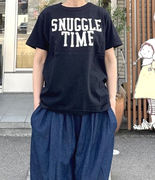 【30%OFF】DENIM DUNGAREE　天竺 SUNGGLE TEE　ブラック（レディース）　22520411