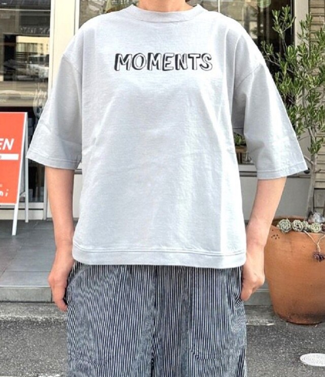 PACIFIC PARK STORE  17/1BD天竺 ヘムラウンド プリント Tee（グレー） PPS-28250  #PACIFIC PARK STORE_7th GATE