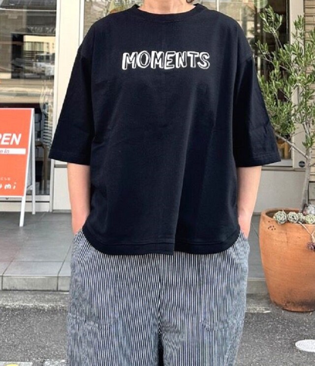 【40%OFF】PACIFIC PARK STORE  17/1BD天竺 ヘムラウンド プリント Tee（ブラック） PPS-28250  #PACIFIC PARK STORE_7th GATE