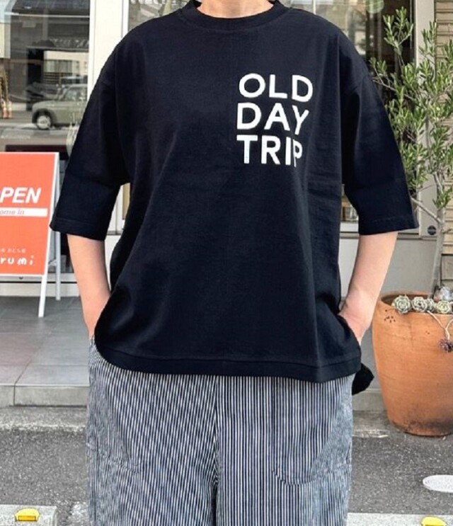 PACIFIC PARK STORE  17/1BD天竺 サイドスリット プリント Tee（ブラック） PPS-28252  #PACIFIC PARK STORE_7th GATE