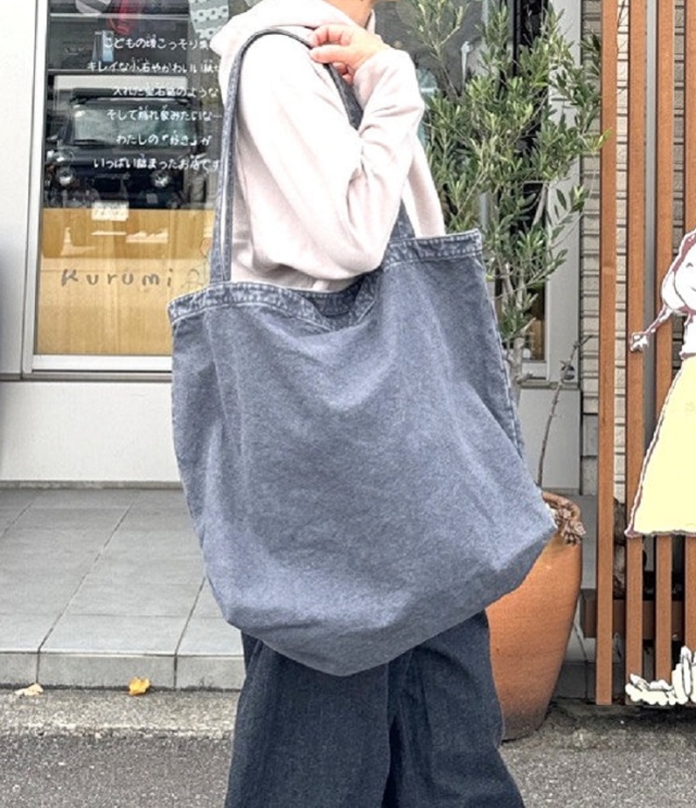COTTON BIG TOTE　コットン ビッグ トート（ブラックブリーチ）