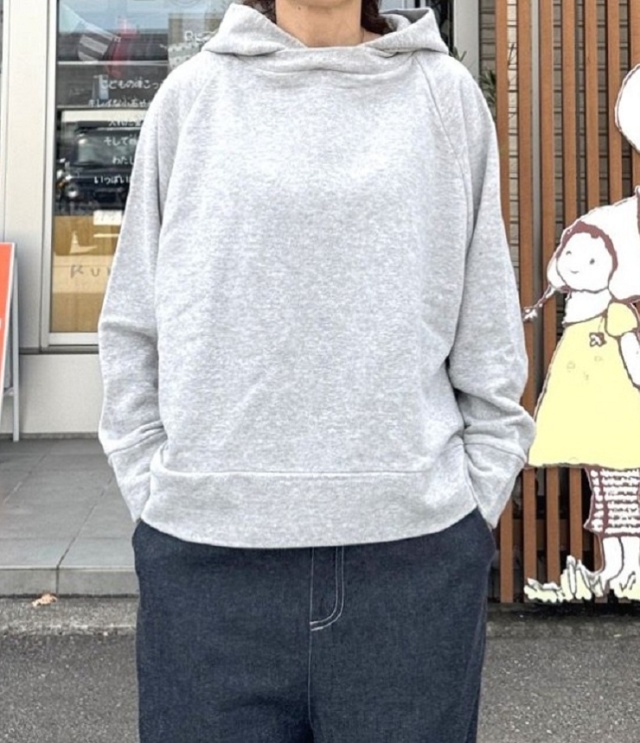 mao made　ゆったりサイズ ラグラン S パーカ（TOPグレー） 551204