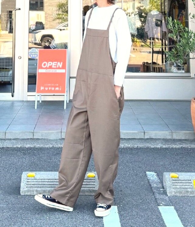 mao made　SSで人気のあの子が再登場！ オトナに似合う サロペット（カーキブラウン） 541313