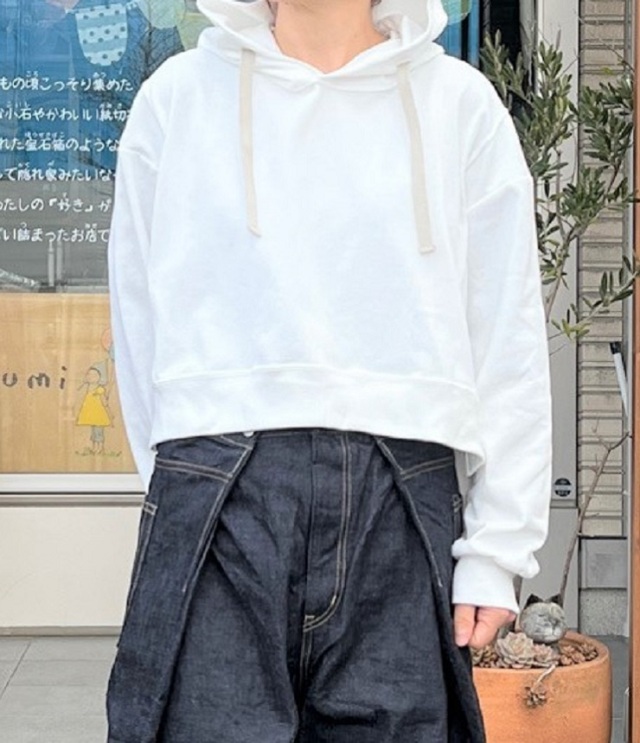 【50％OFF】chloro sister　16/2BD天竺 ショートプル パーカー（オフ） #chloro sister_toujours ensemble