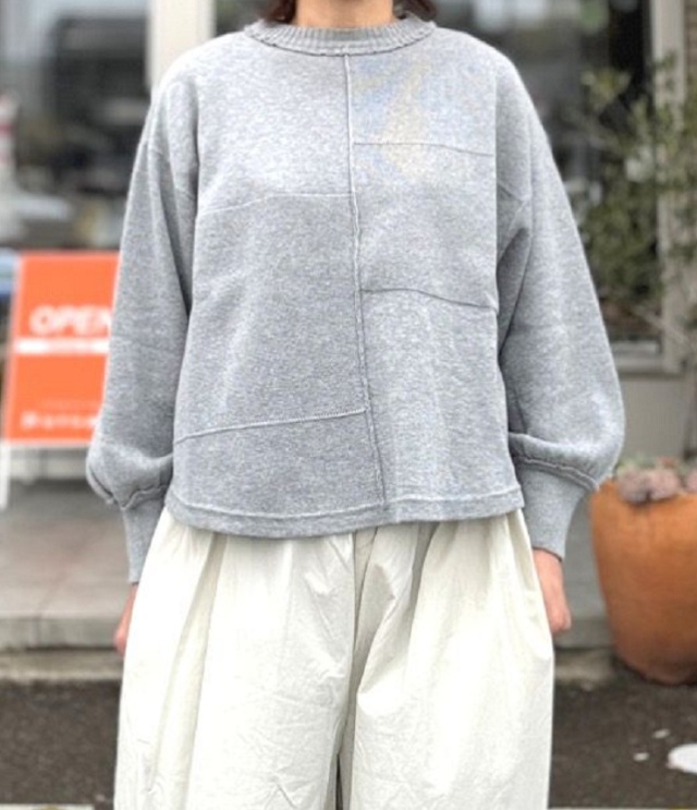 ESTROISLOSE コットンミラノリブ プルオーバー(グレー杢)EK26101