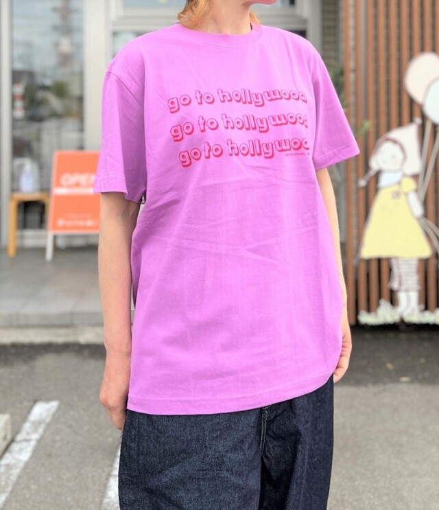 【50%OFF】Go To Hollywood　天竺 コマーシャル Tシャツ　パープル（レディース）