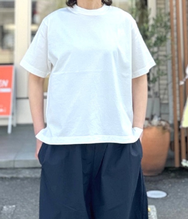 prit　47/2スーピマコンパクト天竺 クルーネック ボックス Tシャツ（オフ） P92608