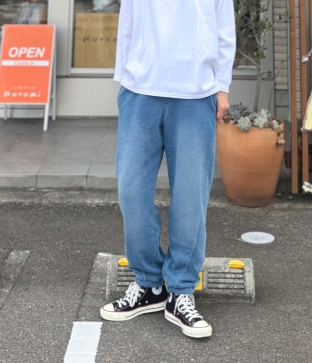 OFFICIAL TEAM　インディゴシャギー スイッチング ジョガー パンツ　ブルー（アダルト） 1226321M　#NEEDLE WORKS_OFFICIAL TEAM_NEWO #デイリーパンツ