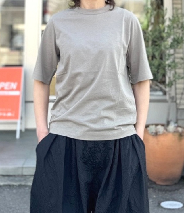 ESTROISLOSE　シック天竺 ちょうどいいサイズ Tシャツ（グレー）EC26208