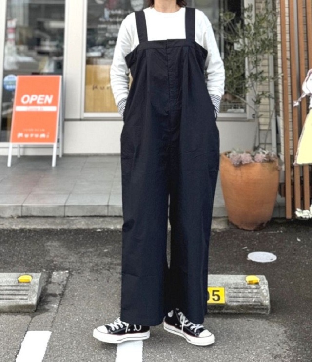 mao made　FISHERMAN サロペット（ブラック）611303