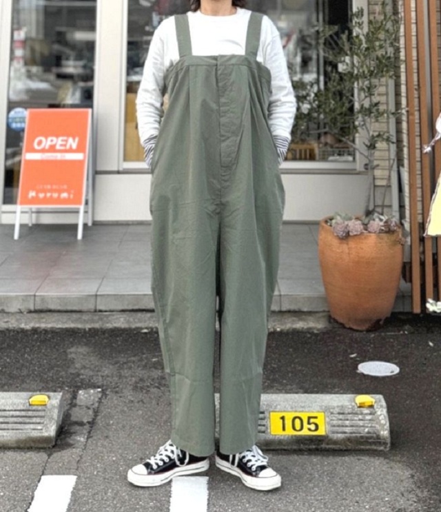 mao made　FISHERMAN サロペット（カーキ）611303