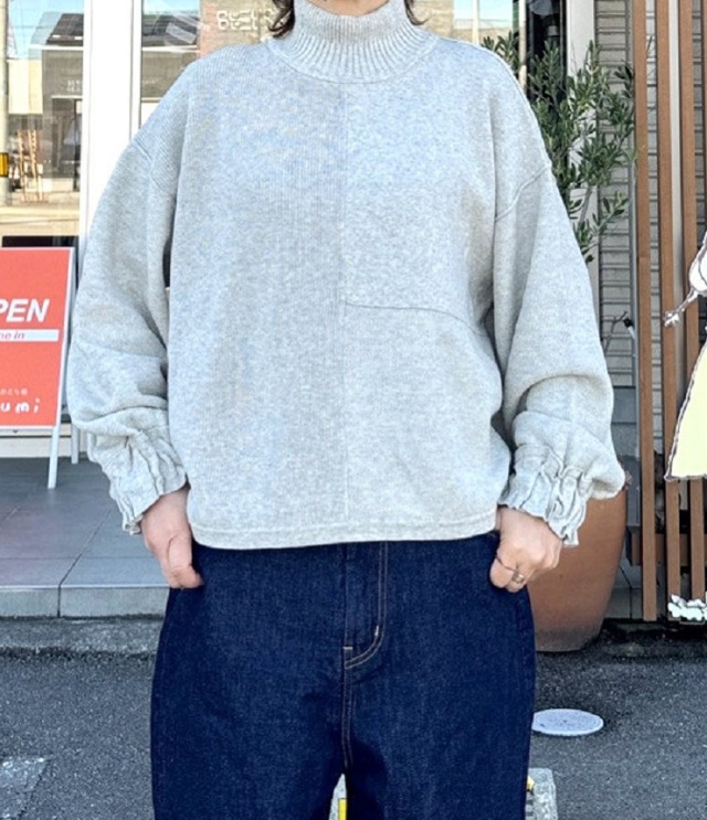 ESTROISLOSE　コットンカシミヤ プルオーバー（オートミール） EK25402