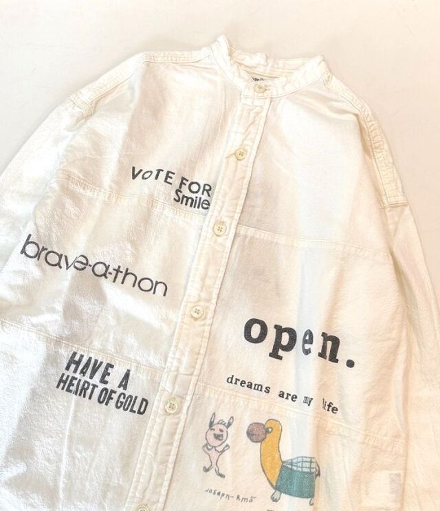 【30%OFF】DENIM DUNGAREE　シーチング リメイクシャツ　ホワイト（レディース）  22520101