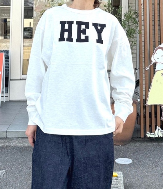 DENIM DUNGAREE 　天竺 HEY TEE　ホワイト （レディース）   22580418