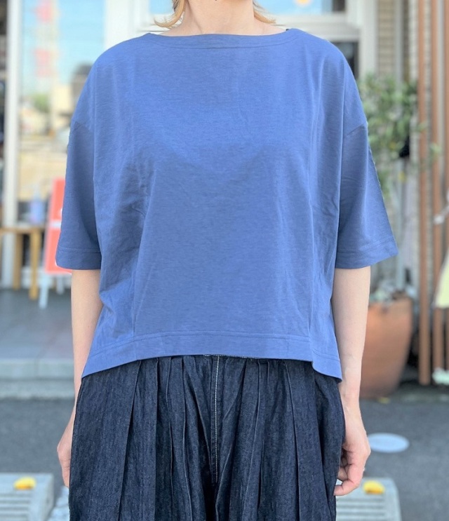 【50％OFF】chloro sister  ラスティック天竺 タックプルオーバー（ブルー） #chloro sister_toujours ensemble