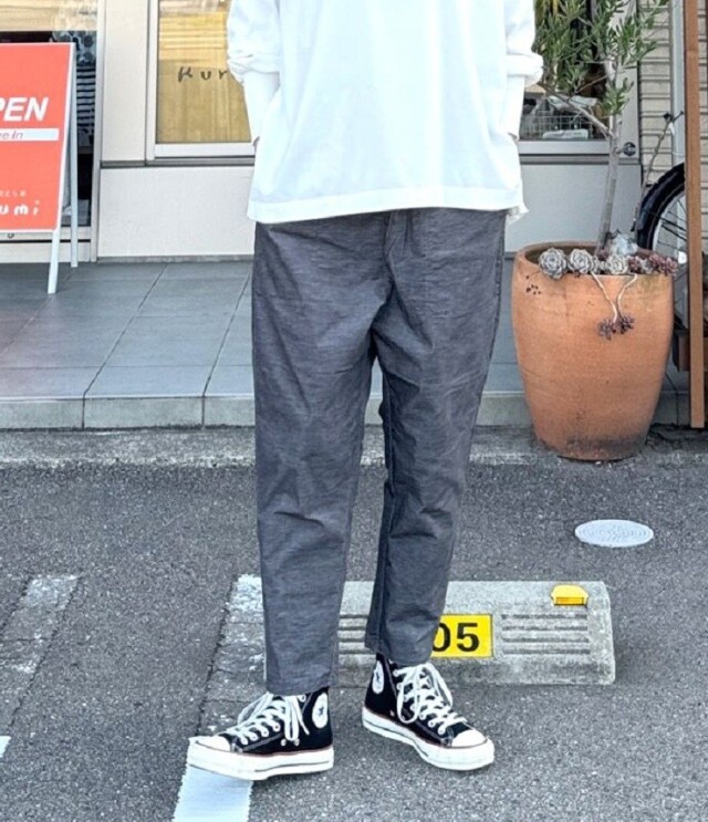 prit　ストレッチ別珍 サルエルパンツ（グレー） P70624