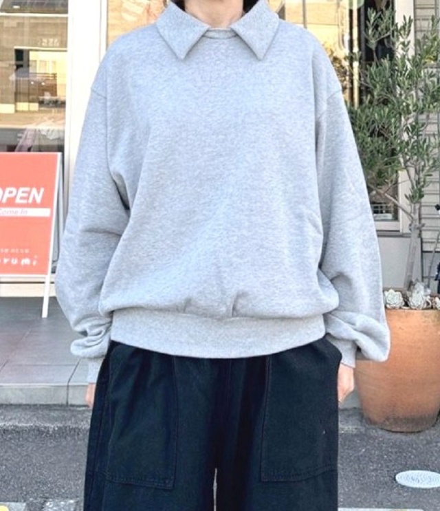 euphoric　Collar Tops  カラートップ（グレー杢） EU-CT5408