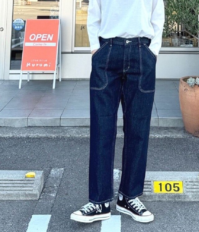 VENT BLAND+　【定番】12ozデニム ベイカーパンツ（インディゴ）VBP202340