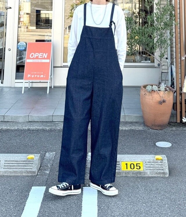 vent blanc　【定番】8ozデニム サロペット（インディゴ）VBP251354
