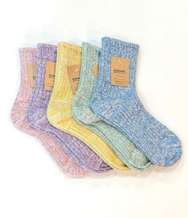 Planet-e Socks　パステル リブ ソックス（Women）