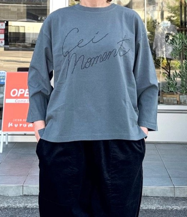 Sabbatum　BDTOP 度詰天竺 スタンダード刺繍 Tee（チャコール） SA-35107