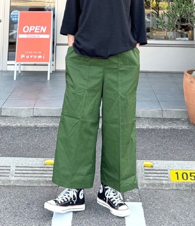 chloro sister  60/2コーマギャバ Wポケット パンツ（グリーン） CS6358  #chloro sister_toujours ensemble