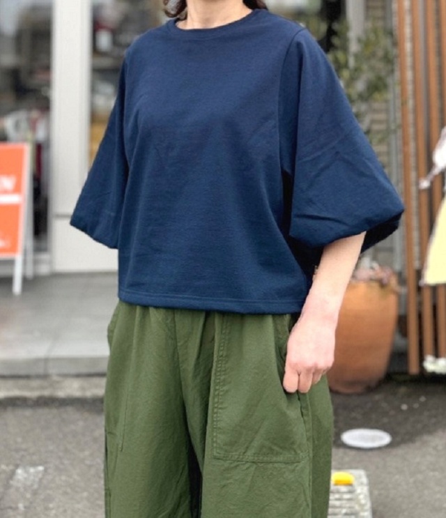 chloro sister  14/BD天竺 バルンスリーブ プルオーバー（ネイビー） CS2990  #chloro sister_toujours ensemble