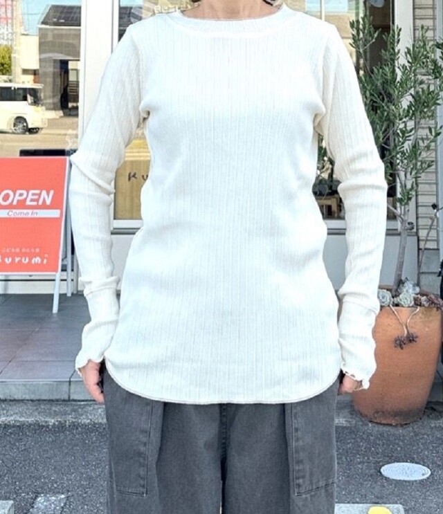 ESTROISLOSE　クリアテレコ 袖フリル（キナリ） EC25310