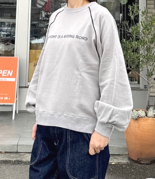 BLUE LAKE MARKET　AZUMA 裏毛  バイカラー イン プルオーバー（グレー） B-513012