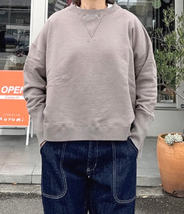 BLUE LAKE MARKET　30/7度詰裏毛 ガゼット プルオーバー（モカ） B-513021