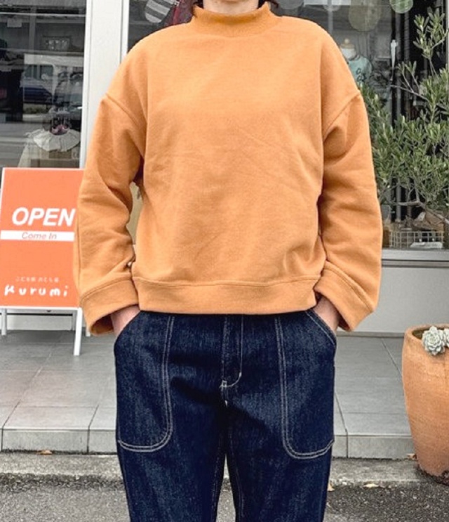 chloro sister  30/10裏毛 裏起毛 ハイカラー プルオーバー（キャメル） CS8136  #chloro sister_toujours ensemble