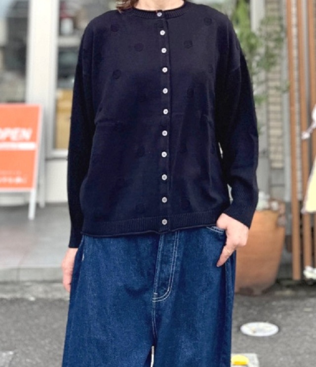 mao made　2WAY ひかえめな MIZUTAMA さん カーディガン（ブラック）641113