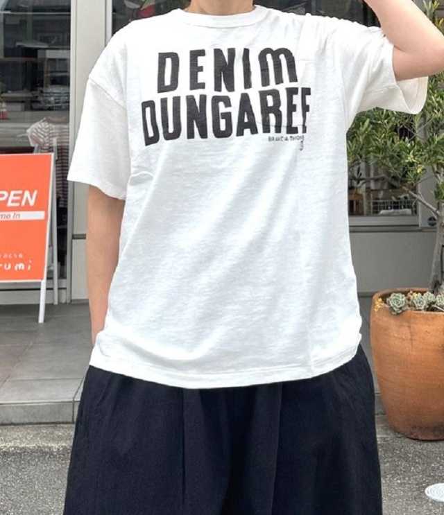 DENIM DUNGAREE　天竺 DENOVY DUNGAREE TEE　ホワイト（レディース）　22520446